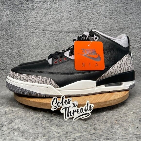 Air Jordan 3 Retro 'Black Cement 2024' Sizes Men Sneakers DN3707-010 - Picture 5 of 7